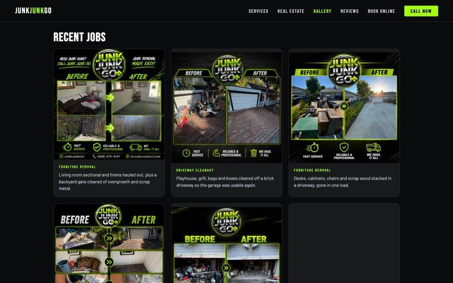 Junk Junk Go before and after photo gallery