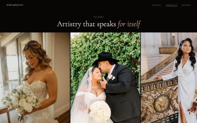Makeup by Toni portfolio gallery of bridal makeup