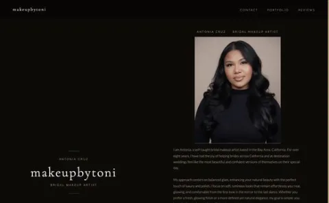 Makeup by Toni website